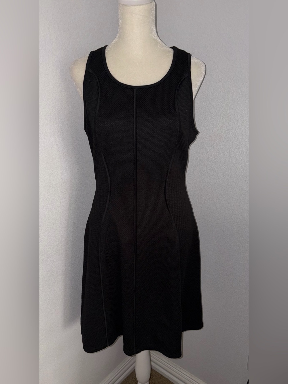 Massimo Black Sleeveless A-Line Dress